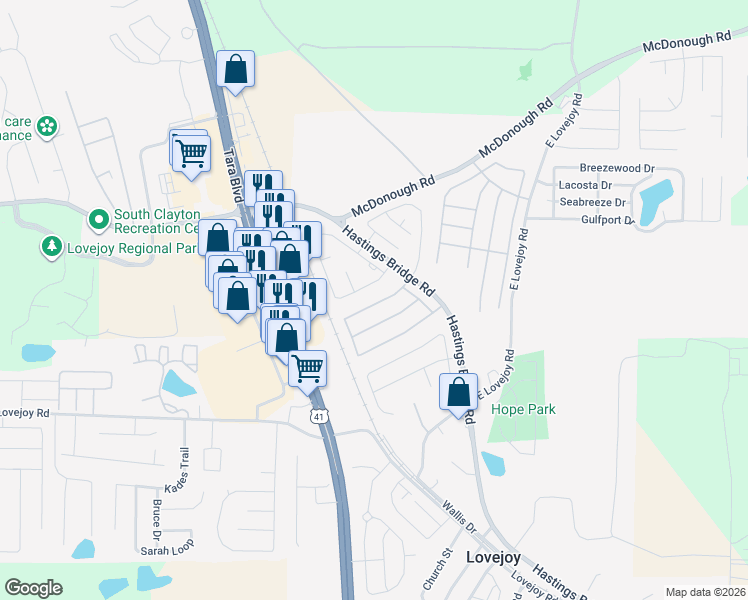 map of restaurants, bars, coffee shops, grocery stores, and more near 2289 Nicole Drive in Hampton