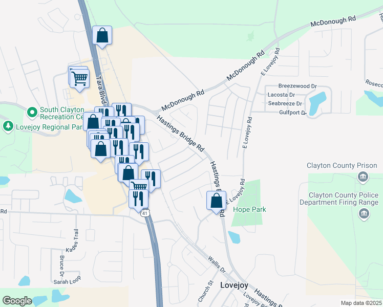 map of restaurants, bars, coffee shops, grocery stores, and more near 11309 Michelle Way in Hampton