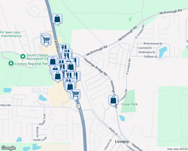 map of restaurants, bars, coffee shops, grocery stores, and more near 2277 Nicole Drive in Hampton
