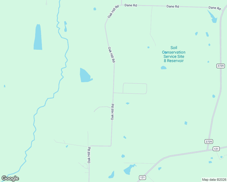 map of restaurants, bars, coffee shops, grocery stores, and more near 1840 Oak Hill Road in Van Alstyne