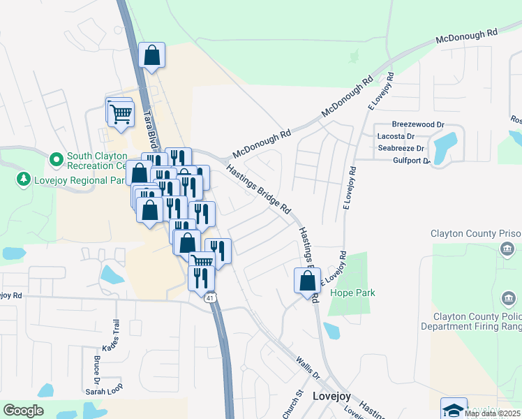 map of restaurants, bars, coffee shops, grocery stores, and more near 2263 Nicole Drive in Hampton