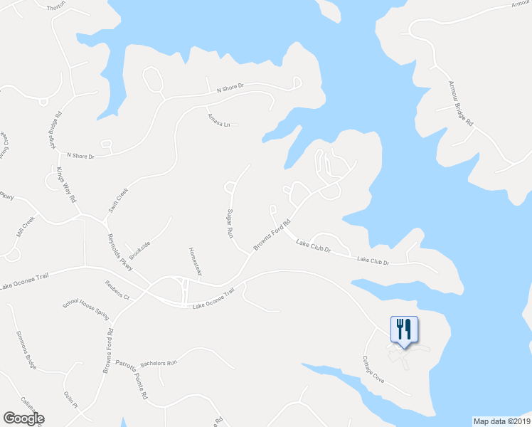 map of restaurants, bars, coffee shops, grocery stores, and more near 1010 Creekside in Greensboro