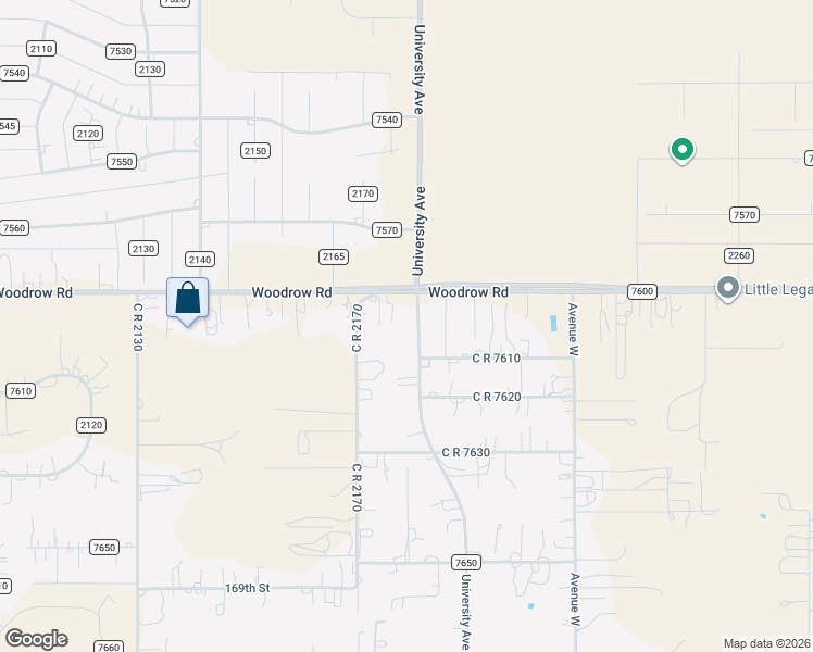 map of restaurants, bars, coffee shops, grocery stores, and more near 16200-16402 University Avenue in Lubbock