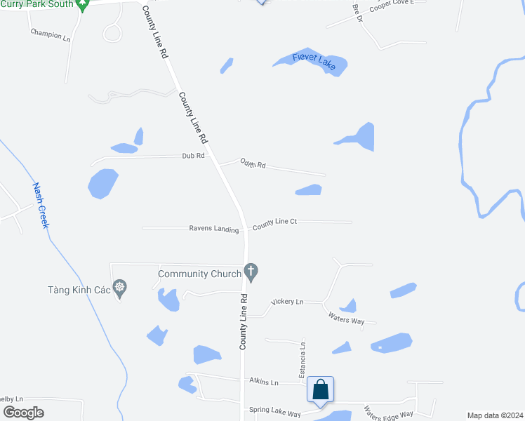 map of restaurants, bars, coffee shops, grocery stores, and more near 120 County Line Court in Fayetteville