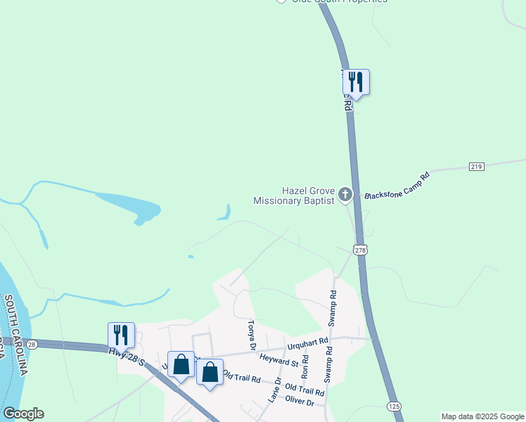 map of restaurants, bars, coffee shops, grocery stores, and more near 770 Swamp Road in Beech Island