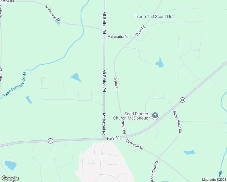 map of restaurants, bars, coffee shops, grocery stores, and more near 755 Mount Bethel Road in McDonough