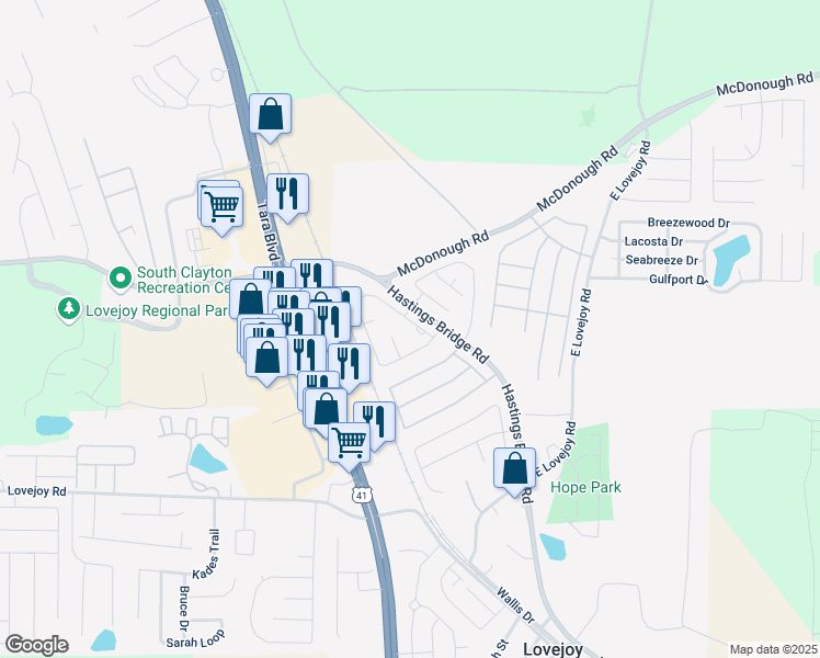 map of restaurants, bars, coffee shops, grocery stores, and more near 2249 Nicole Drive in Hampton