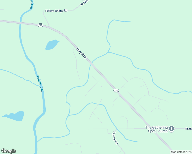 map of restaurants, bars, coffee shops, grocery stores, and more near 25 Pebble Creek Drive in Covington