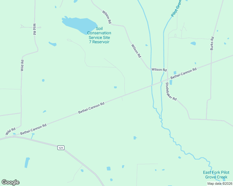 map of restaurants, bars, coffee shops, grocery stores, and more near 3269 Bethel-Cannon Road in Van Alstyne