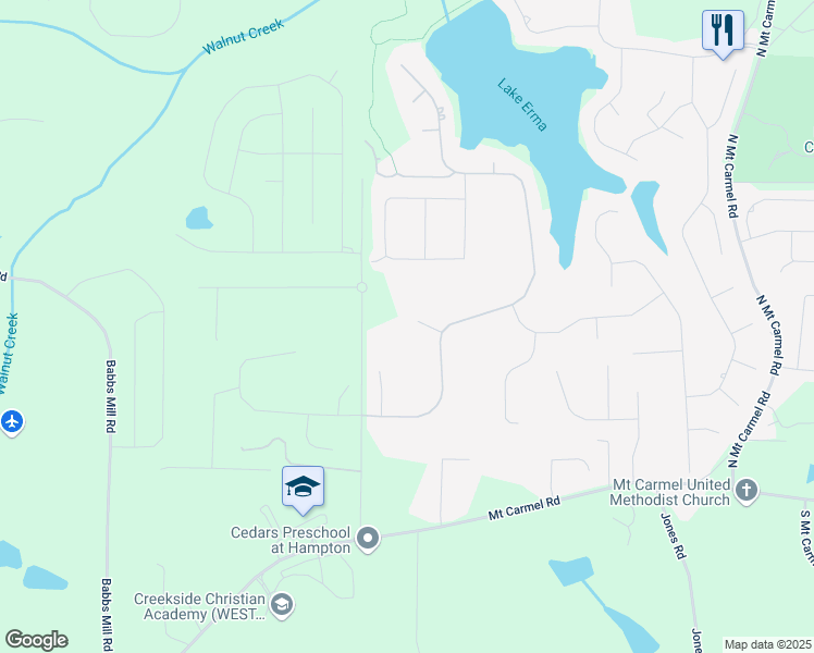 map of restaurants, bars, coffee shops, grocery stores, and more near 3713 Royer Lane in Hampton