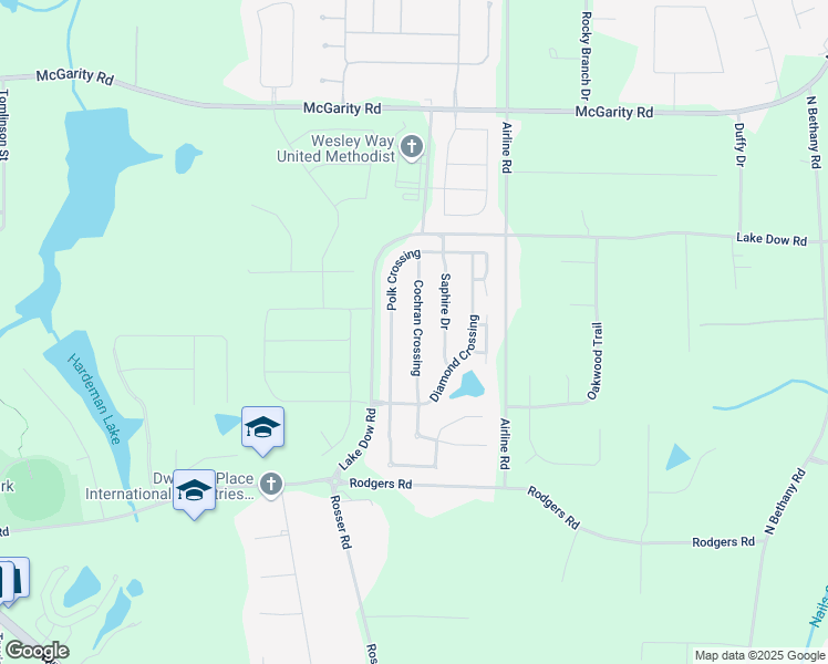 map of restaurants, bars, coffee shops, grocery stores, and more near 1339 Cochran Crossing in McDonough
