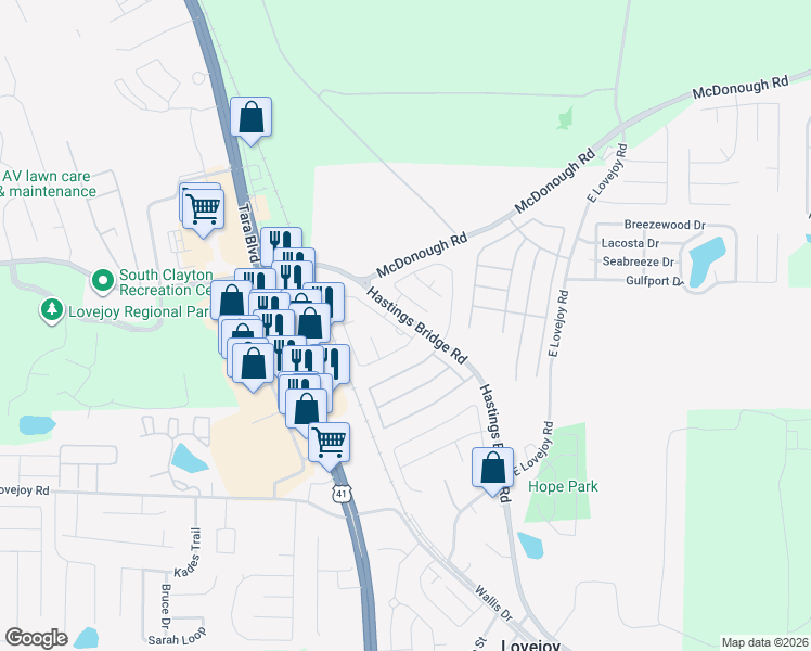 map of restaurants, bars, coffee shops, grocery stores, and more near 2249 Nicole Drive in Hampton