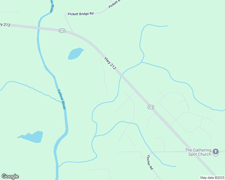 map of restaurants, bars, coffee shops, grocery stores, and more near 165 Pine Ridge Road in Covington