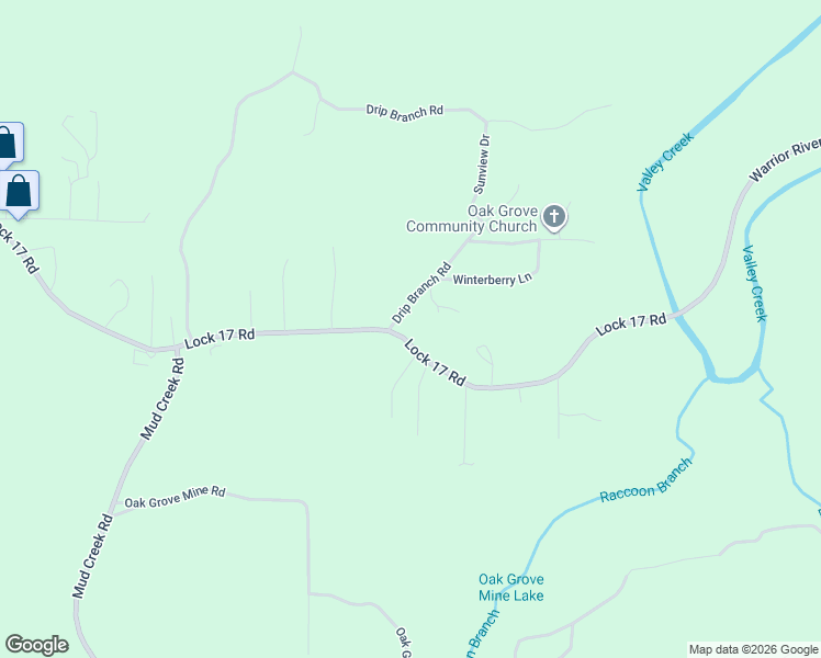 map of restaurants, bars, coffee shops, grocery stores, and more near 8621 Lock 17 Road in Bessemer