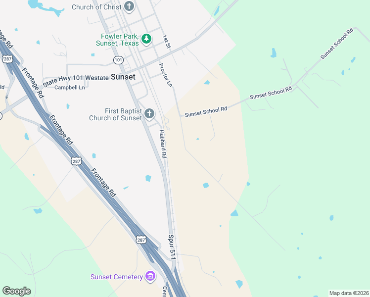 map of restaurants, bars, coffee shops, grocery stores, and more near Proctor Lane in Sunset