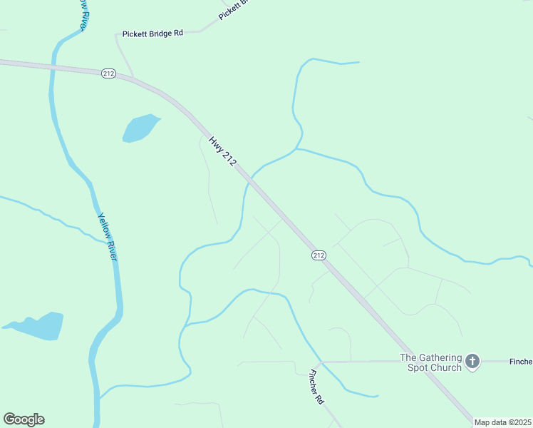 map of restaurants, bars, coffee shops, grocery stores, and more near 25 Pebble Creek Drive in Covington