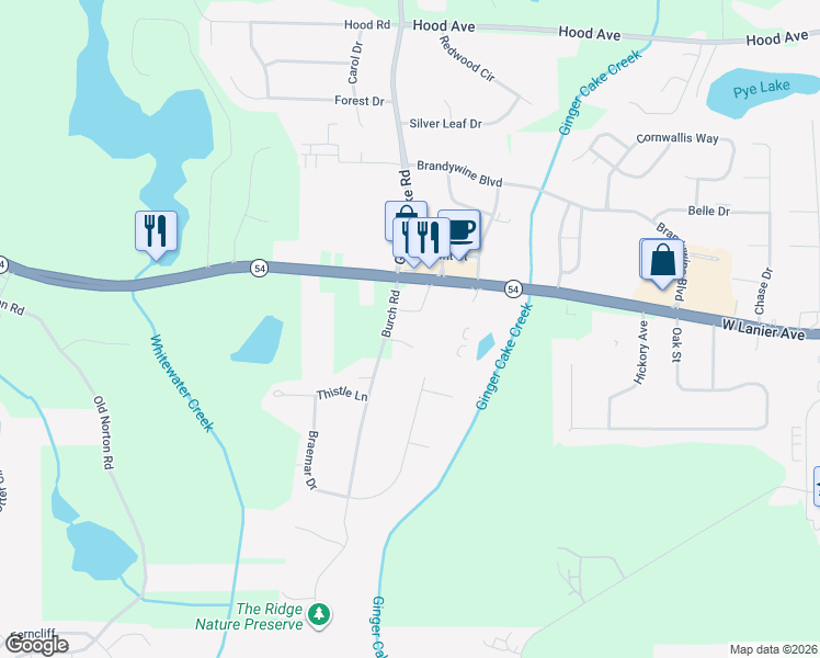 map of restaurants, bars, coffee shops, grocery stores, and more near 120 Howard Lane in Fayetteville