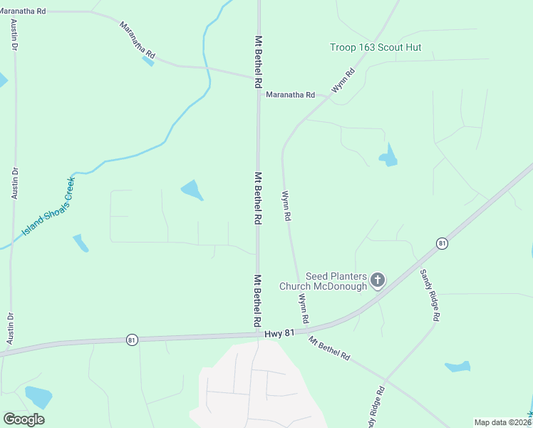 map of restaurants, bars, coffee shops, grocery stores, and more near 755 Mount Bethel Road in McDonough