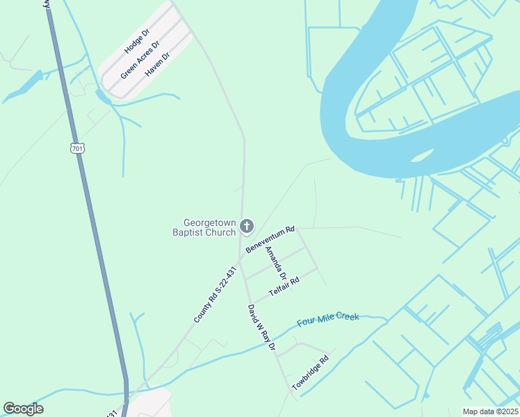map of restaurants, bars, coffee shops, grocery stores, and more near 1783 Pringle Ferry Road in Georgetown