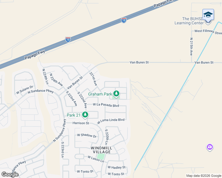 map of restaurants, bars, coffee shops, grocery stores, and more near 22037 West Solano Drive in Buckeye
