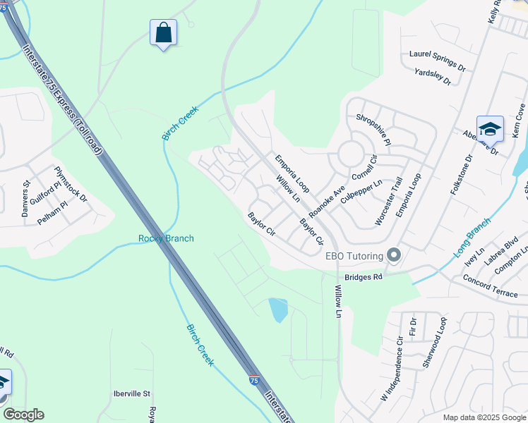 map of restaurants, bars, coffee shops, grocery stores, and more near 3617 Moon Crest Drive in McDonough