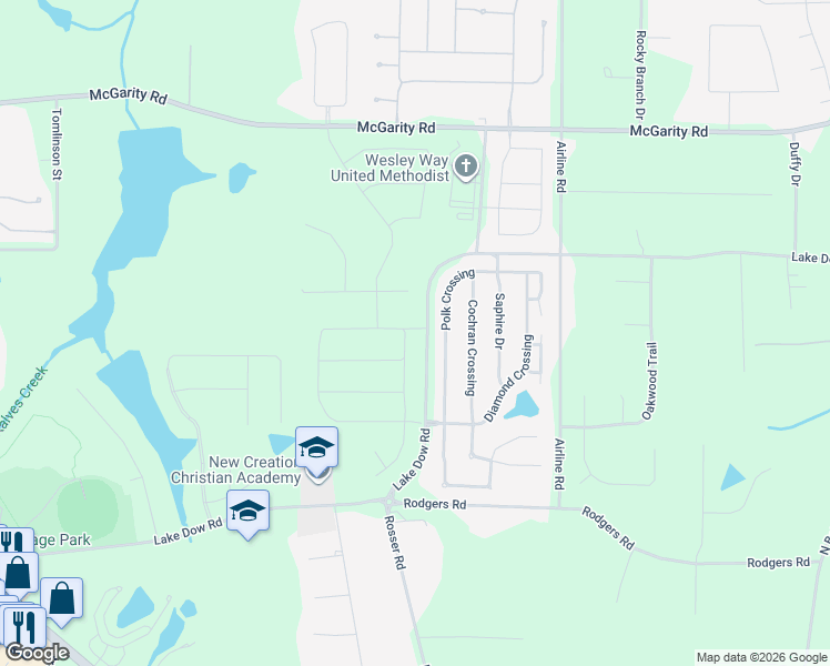 map of restaurants, bars, coffee shops, grocery stores, and more near 388 Capri Court in McDonough
