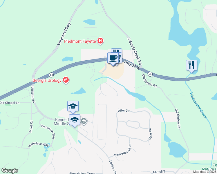 map of restaurants, bars, coffee shops, grocery stores, and more near 345 Grand Teton Circle in Fayetteville