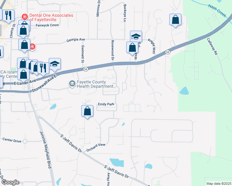 map of restaurants, bars, coffee shops, grocery stores, and more near 475 Autumn Glen Circle in Fayetteville