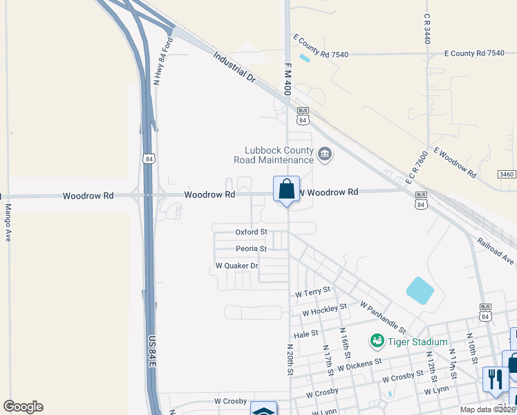 map of restaurants, bars, coffee shops, grocery stores, and more near 1200-1398 N 21st St in Slaton