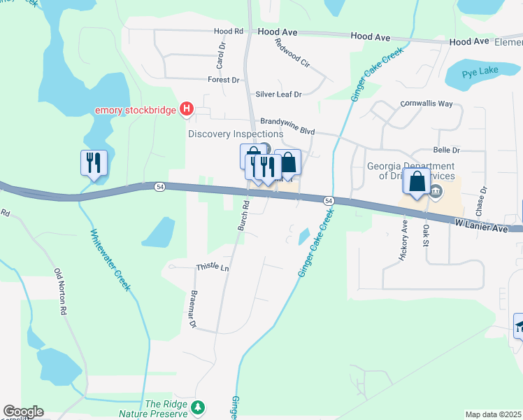 map of restaurants, bars, coffee shops, grocery stores, and more near 120 Howard Lane in Fayetteville