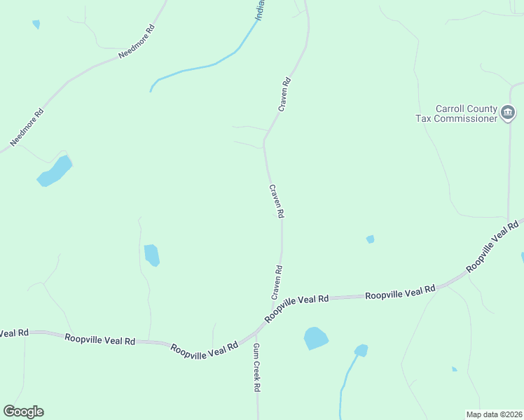 map of restaurants, bars, coffee shops, grocery stores, and more near 609 Craven Road in Roopville