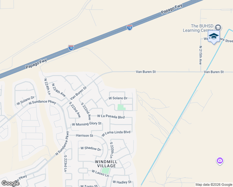 map of restaurants, bars, coffee shops, grocery stores, and more near 22037 West Cantilever Street in Buckeye