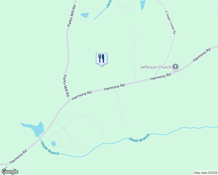 map of restaurants, bars, coffee shops, grocery stores, and more near 507 Harmony Road in Eatonton
