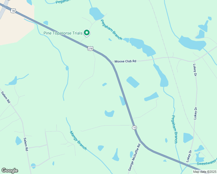 map of restaurants, bars, coffee shops, grocery stores, and more near 1675 Augusta Road in Thomson