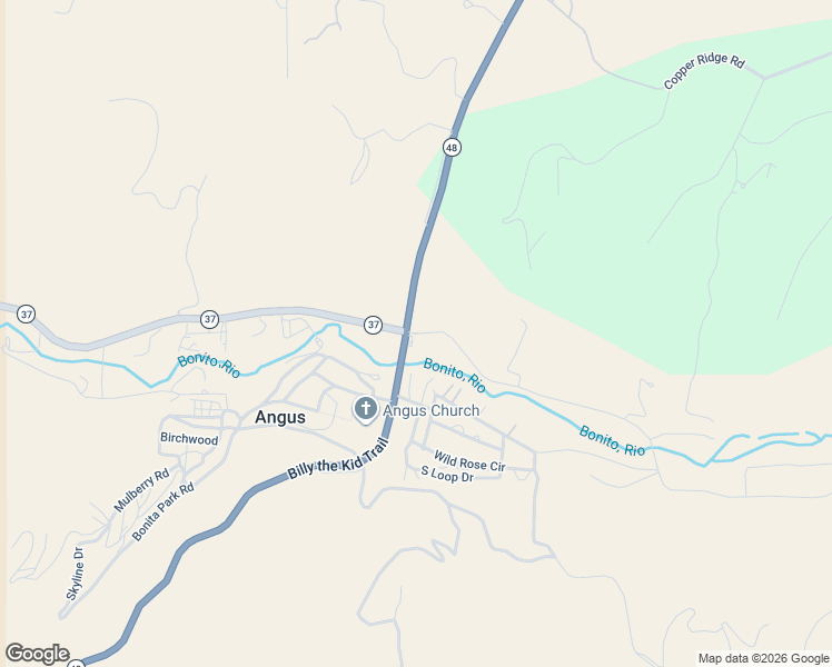 map of restaurants, bars, coffee shops, grocery stores, and more near Billy the Kid Trail in Capitan