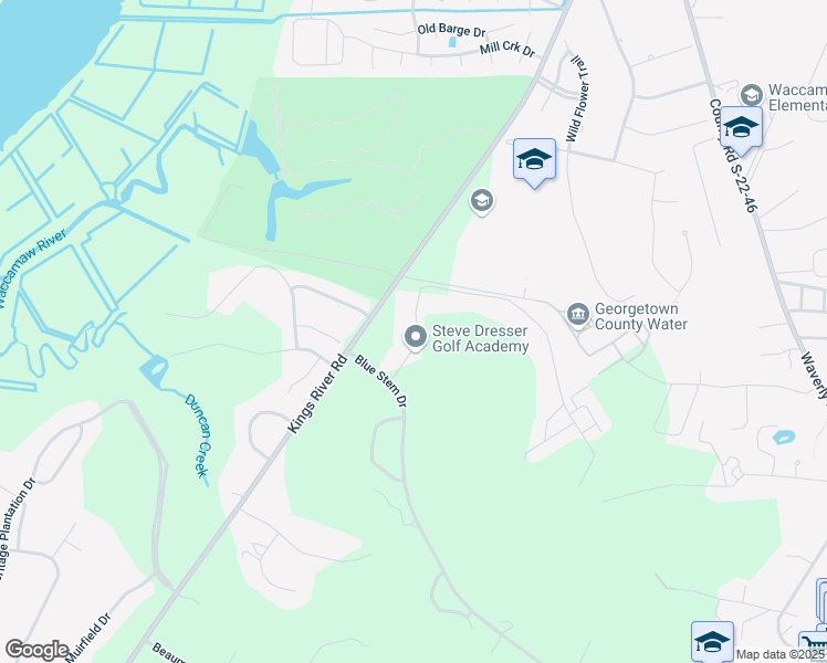 map of restaurants, bars, coffee shops, grocery stores, and more near 215 Pinehurst Lane in Pawleys Island