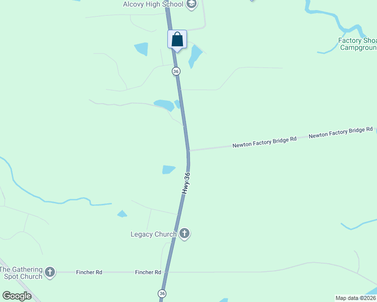 map of restaurants, bars, coffee shops, grocery stores, and more near 13 Newton Factory Bridge Road in Covington