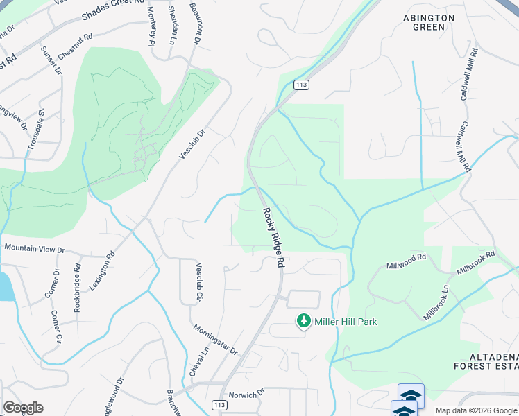 map of restaurants, bars, coffee shops, grocery stores, and more near 2762 Rocky Ridge Road in Vestavia Hills