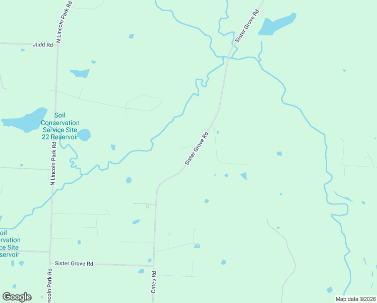 map of restaurants, bars, coffee shops, grocery stores, and more near Sister Grove Road in Van Alstyne