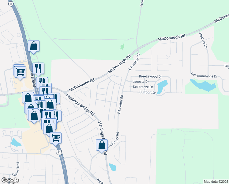 map of restaurants, bars, coffee shops, grocery stores, and more near 980 Cottonwood Lane in Hampton