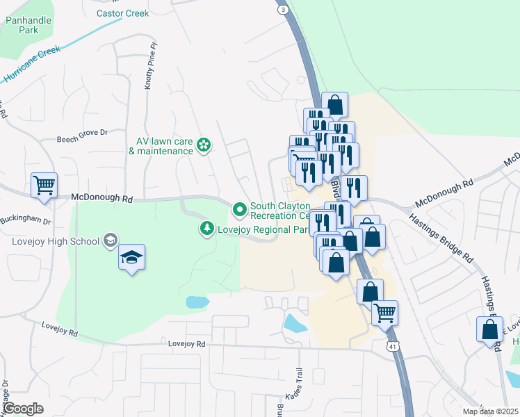 map of restaurants, bars, coffee shops, grocery stores, and more near 11281 Aliyah Drive in Hampton