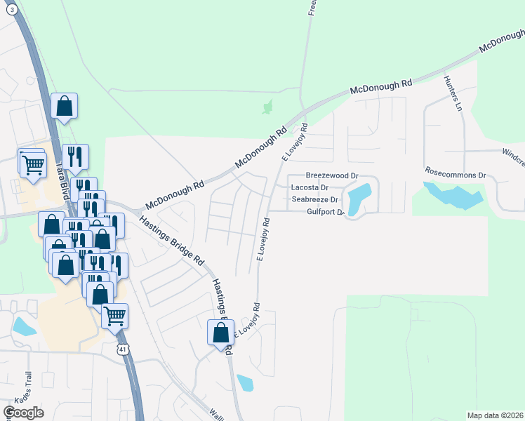 map of restaurants, bars, coffee shops, grocery stores, and more near 980 Cottonwood Lane in Hampton