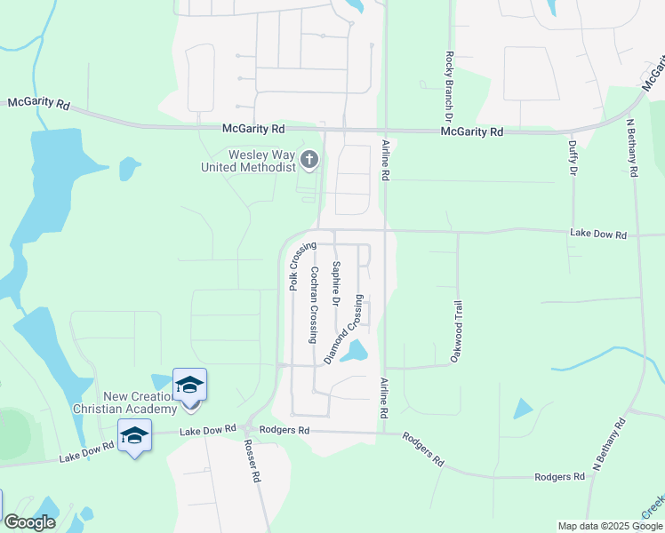 map of restaurants, bars, coffee shops, grocery stores, and more near 1416 Saphire Drive in McDonough