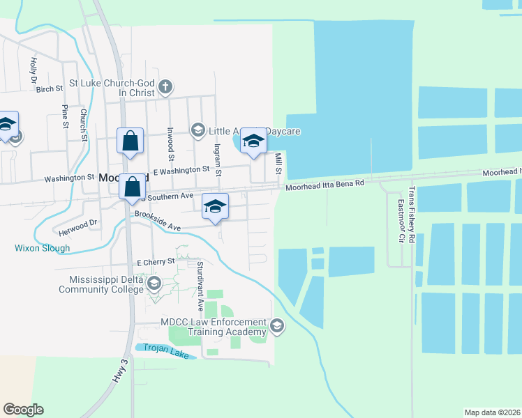 map of restaurants, bars, coffee shops, grocery stores, and more near 904 Maple Street in Moorhead