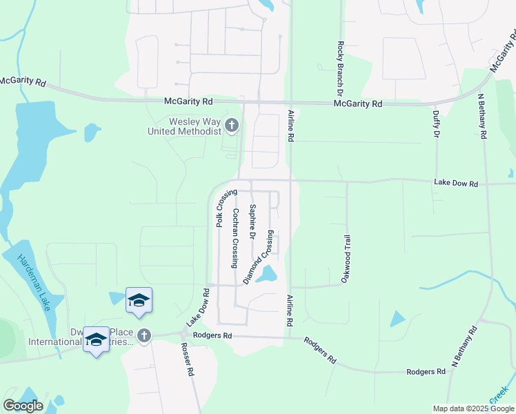 map of restaurants, bars, coffee shops, grocery stores, and more near 1416 Saphire Drive in McDonough