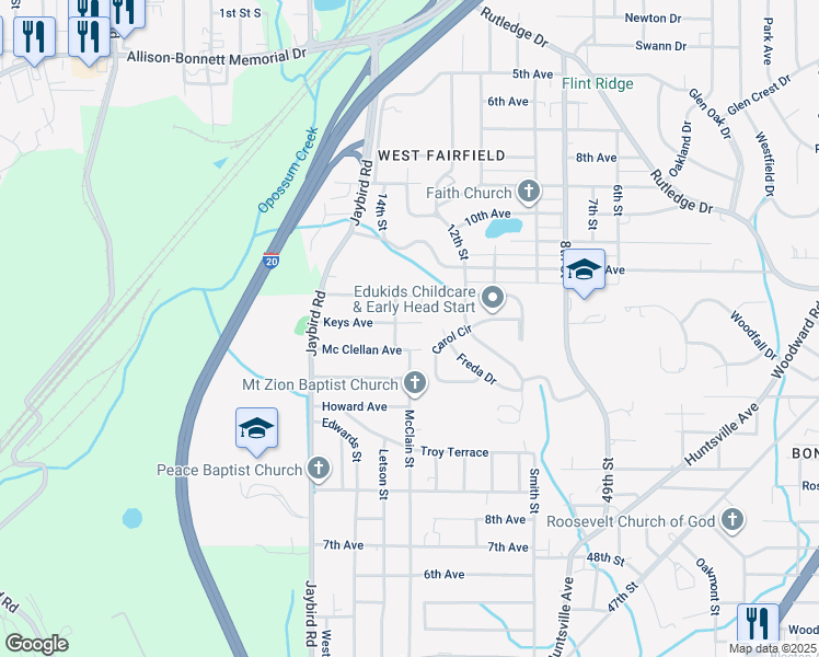 map of restaurants, bars, coffee shops, grocery stores, and more near 4012 Keys Avenue in Brighton