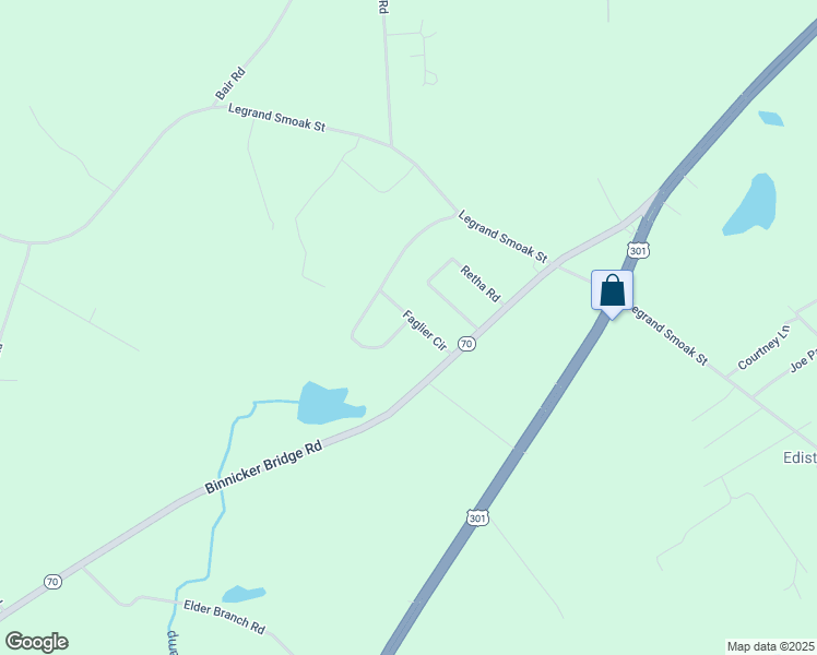 map of restaurants, bars, coffee shops, grocery stores, and more near 127 Brigadier Lane in Orangeburg