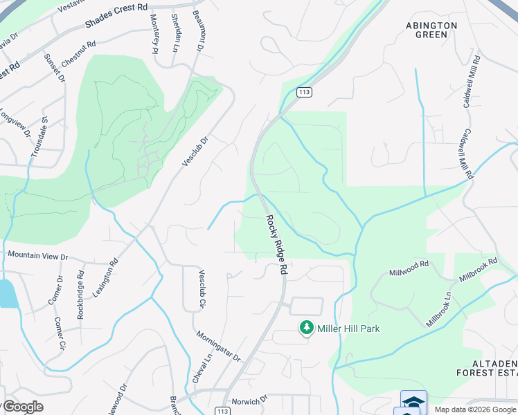 map of restaurants, bars, coffee shops, grocery stores, and more near 2762 Rocky Ridge Road in Vestavia Hills