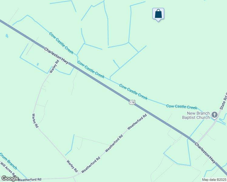 map of restaurants, bars, coffee shops, grocery stores, and more near 3146 Charleston Highway in Orangeburg