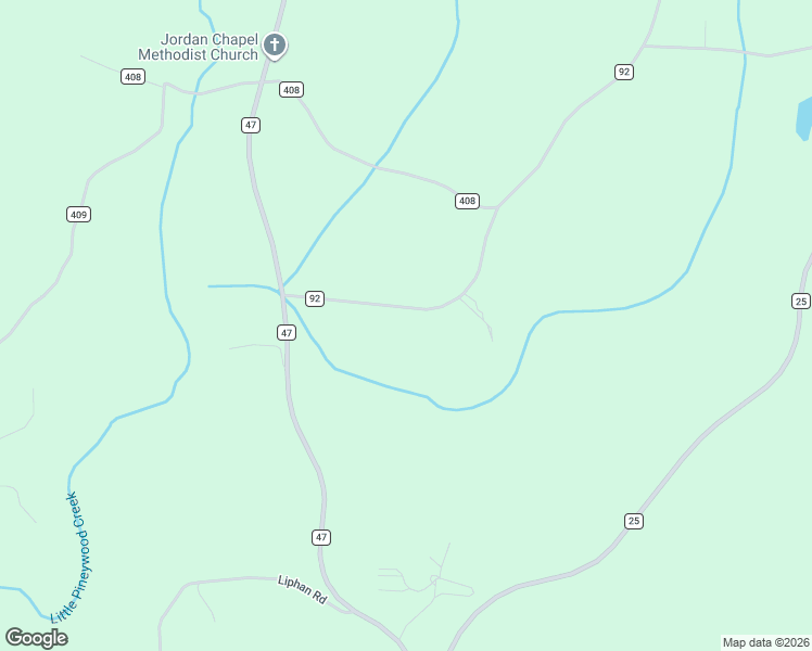 map of restaurants, bars, coffee shops, grocery stores, and more near 10989 County Road 92 in Newell